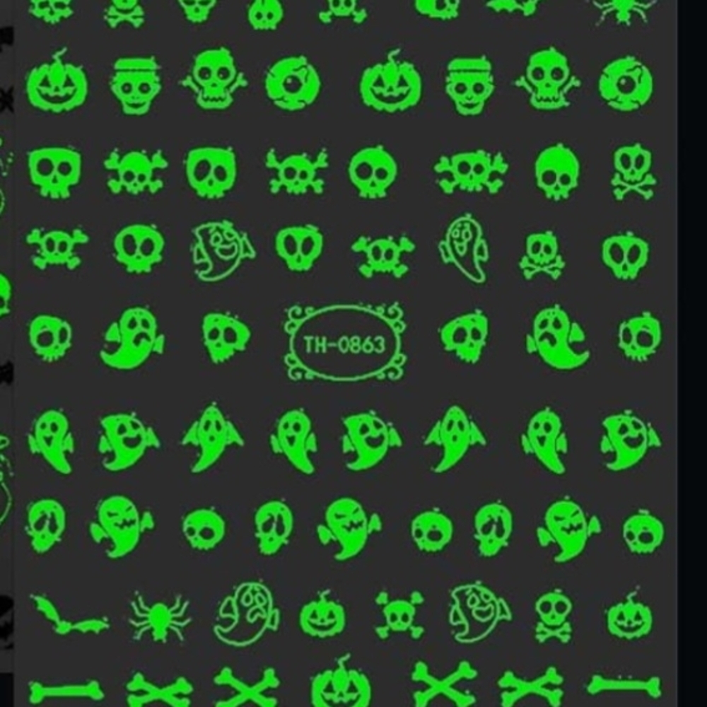 Glow-in-the-Dark Halloween Nail Stickers